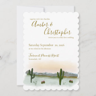 Wedding Invitation   Desert Sunset   Watercolor