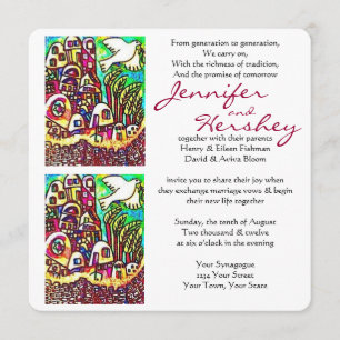Wedding Invitation - Dove of Peace City Of Israel