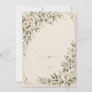 Wedding Invitation Elegant European Botanical