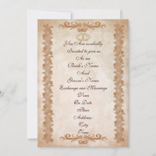 Wedding invitation elegant formal floral