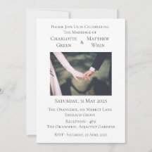 Wedding Invitation Elegant Holding Hands