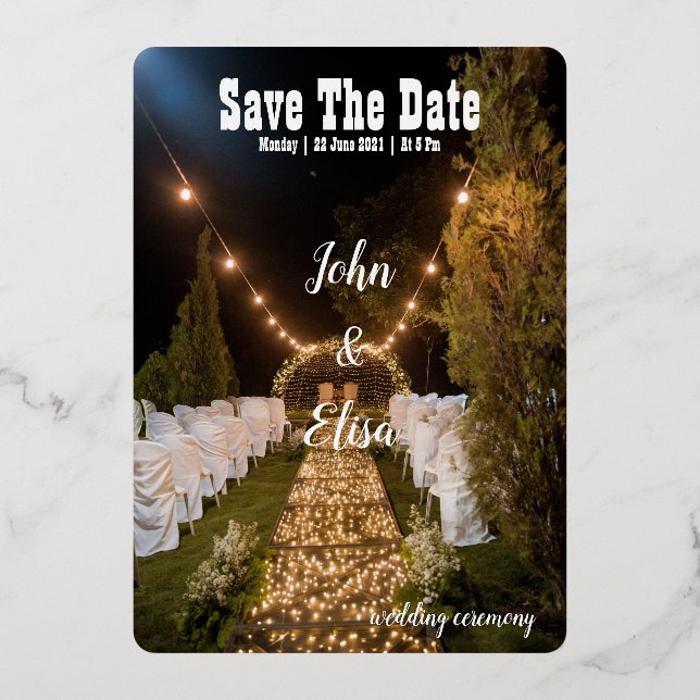 wedding invitation elegant movie cover (Front)