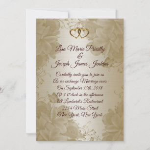Wedding invitation elegant plumeria w/ butterflies
