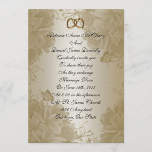 Wedding invitation elegant satin Frangipani
