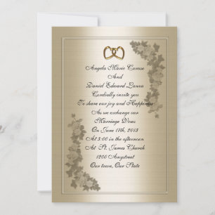 Wedding Invitation elegant Satin-look