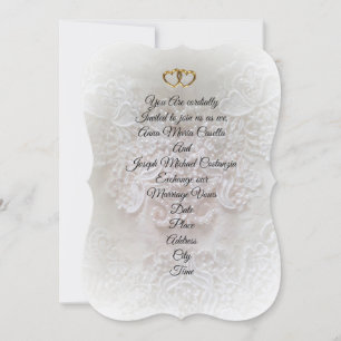 Wedding Invitation Elegant soft focus lace 