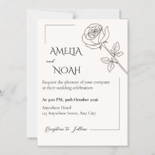 Wedding Invitation Elegant Typographic Design