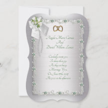 Wedding Invitation elegant white diamonds