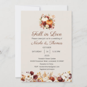 Wedding Invitation, Fall in Love Wedding Invitation