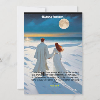 Wedding Invitation featured Peter 3:8-9
