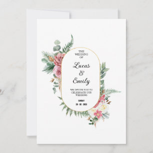 wedding invitation flat lay cards