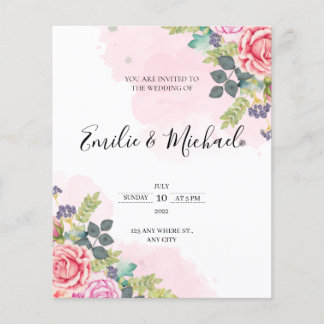 Wedding Invitation Floral 