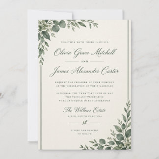 Wedding Invitation Floral/Greenery