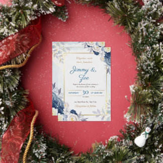 Wedding invitation, floral wedding invitation