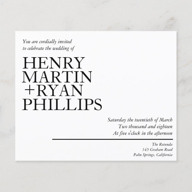 Wedding Invitation Flyer (Front)