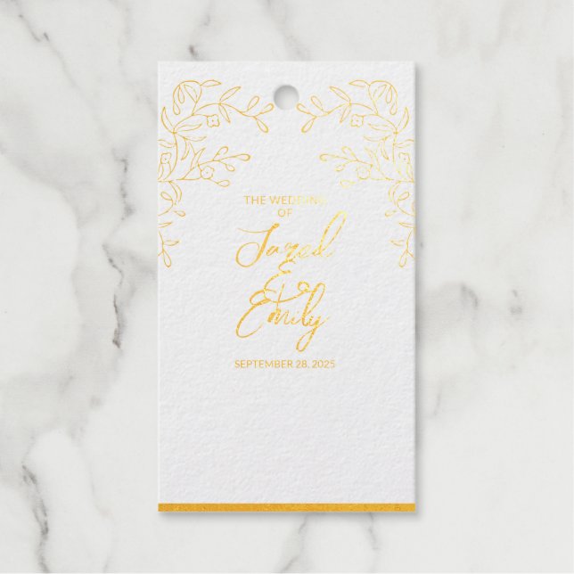 Wedding Invitation Foil Tags (Front)