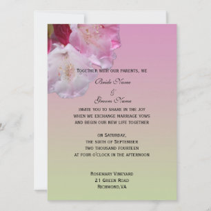 wedding invitation from bride and groom