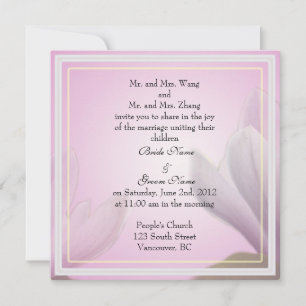 Wedding invitation from bride and groom's parents