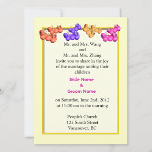 Wedding invitation from bride and groom's parents,