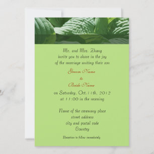 wedding invitation from groom's parents