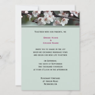 wedding invitation from the couple