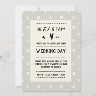 Wedding Invitation fun modern design