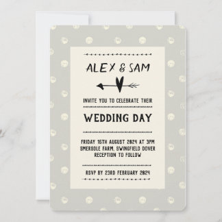 Wedding Invitation fun modern design