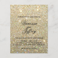 Wedding Invitation - Gold Glit Fab Two