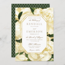 Wedding Invitation *Golden Blooms*