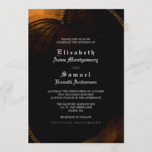 Wedding Invitation - Halloween Elegant Gothic