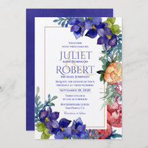 Wedding Invitation | Happiness Watercolor Floral