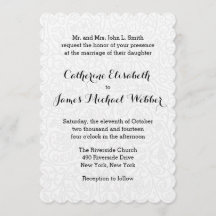 Wedding Invitation Hosted by Bride's Parents