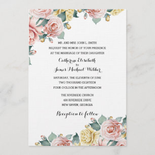Wedding Invitation Hosted by Bride's Parents