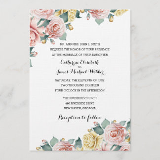 Wedding Invitation Hosted by Bride's Parents