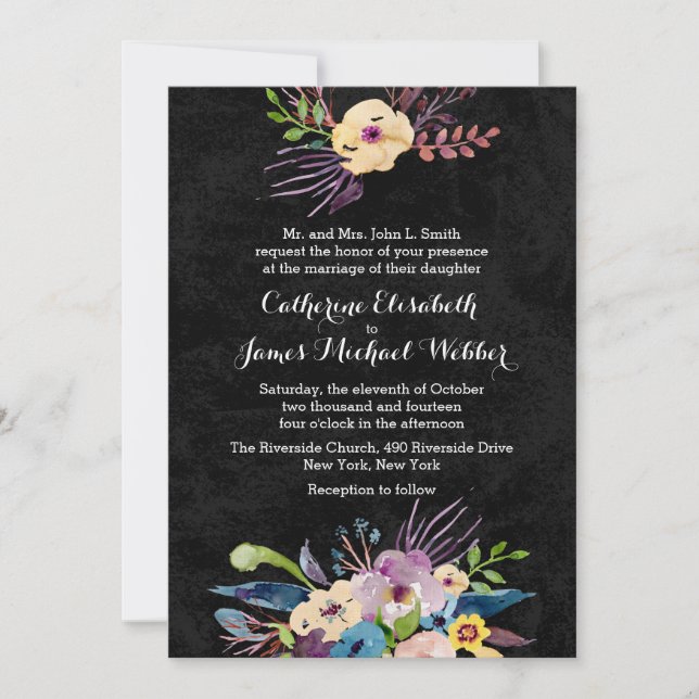 Wedding Invitation Hosted by Bride's Parents (Front)