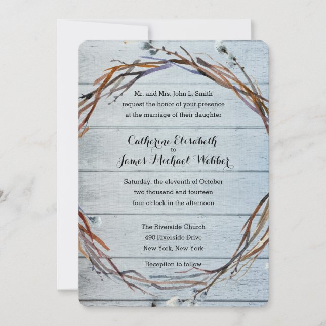 Wedding Invitation Hosted by Bride's Parents (Front)