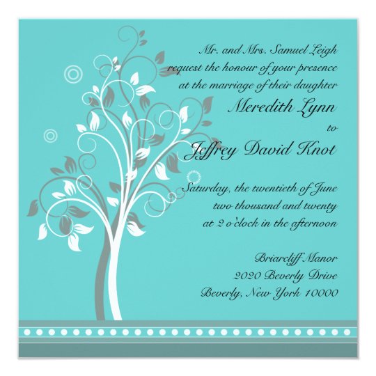 Wedding Invitation in Turquoise | Zazzle.com.au