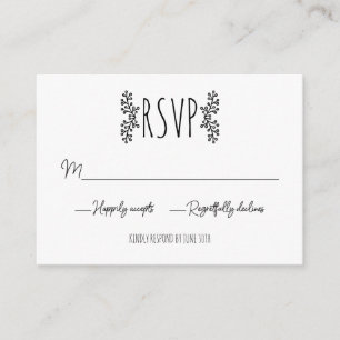 Wedding Invitation Insert Enclosure Cards RSVP