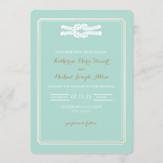 Wedding Invitation | Knot Beach Glam Wedding