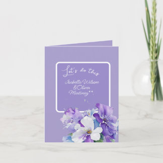 wedding invitation lavender colorfloral