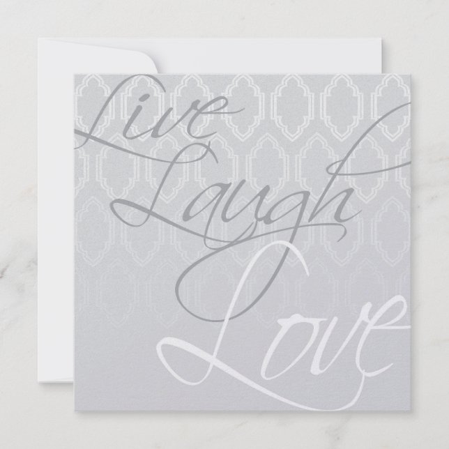 Wedding Invitation - Live - Laugh - Love (Front)