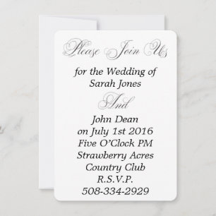 Wedding invitation minimalist elegant