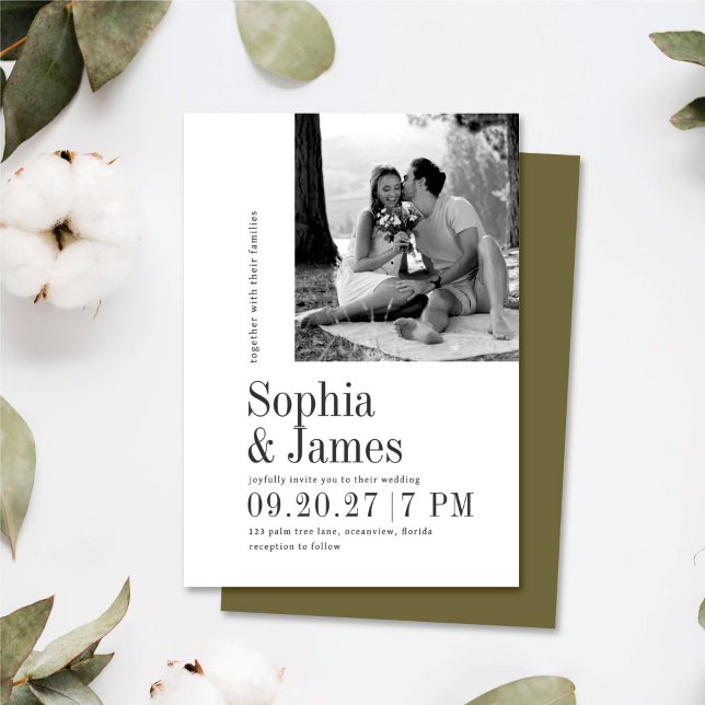 Wedding Invitation Modern Photo Custom (Creator Uploaded)