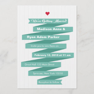 Wedding Invitation Modern Ribbon Collection