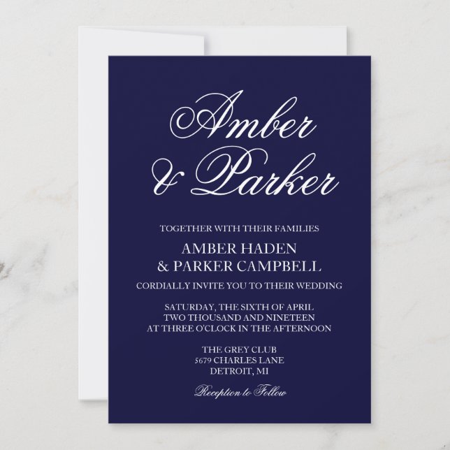 Wedding Invitation | Names (Front)