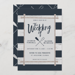 WEDDING INVITATION   Nautical Rustic Oars