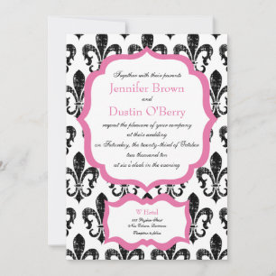 Wedding Invitation New Orleans Pink Alternate