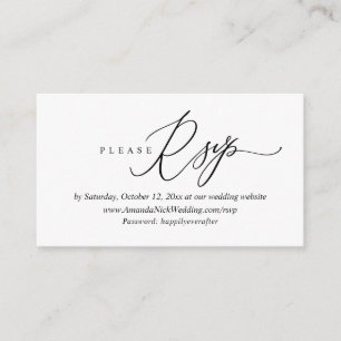 Wedding Invitation Online RSVP, Modern Script Card