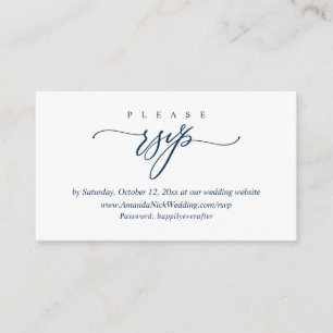 Wedding Invitation Online RSVP, Modern Script Card