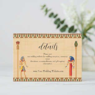 Wedding Invitation Pharaonic heritage on papyrus
